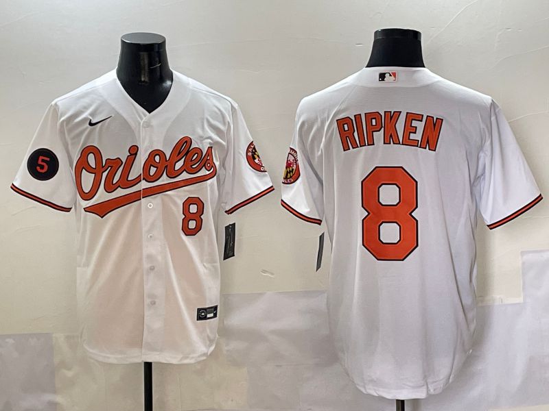 Men Baltimore Orioles #8 Ripken White Game 2025 Nike MLB Jersey style 5091